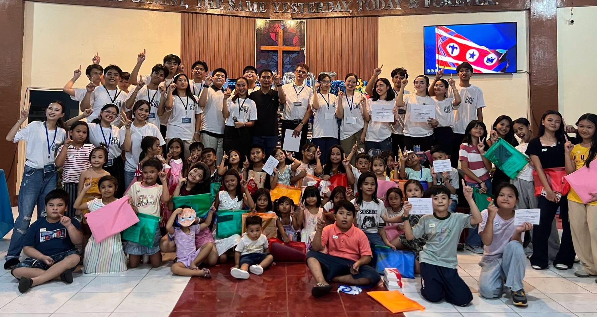 group photo of children ministry from last VBS event